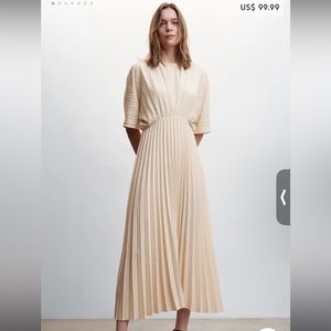 Mango pleated dress NWT
